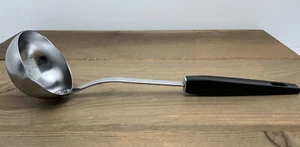 Vintage Androck Soup Ladle Chrome with Black Plastic Angled Handle USA - Picture 1 of 12