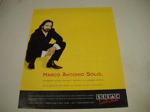 MARCO ANTONIO SOLIS vestido de negro contra amarillo... Anuncio Promocional 2000  - Imagen 1 de 1