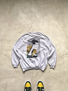 Selten! Vintage Kabuki Japanese Sweatshirt Archival Y2K Hype Grau Größe M - Bild 1 von 15