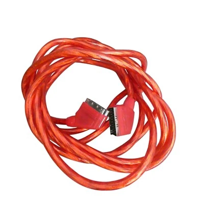 5m Red Scart Cable HiFi Quality  1 cm thick cable Long 5 metre UK - Image 1 of 4