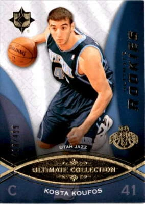 2008-09 Ultimate Collection #92 Kosta Koufos  RC Rookie /499 Utah Jazz - Image 1 of 2