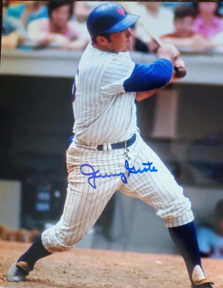 1969 Mets signed Jerry Grote 8x10 with SCofH Certificate - Image 1 of 1