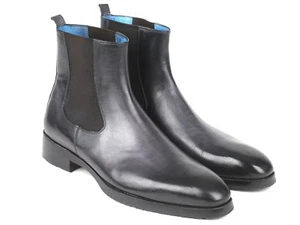 Paul Parkman Black & Gray Chelsea Boots (ID#BT661BLK) - Picture 1 of 6