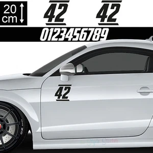 Adesivi Numeri Partenza Auto Altezza 20cm - Numero Gara, Numero Gara Adesivo Auto 9 - Foto 1 di 2