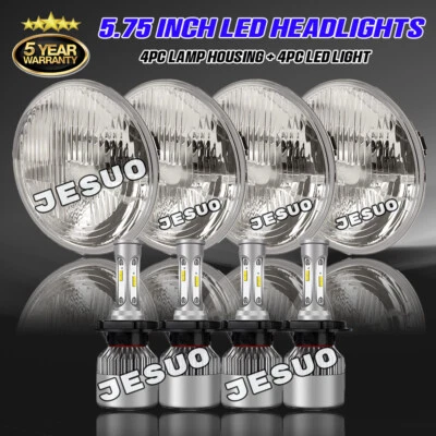 For Pontiac Grand Prix 4PCS 4x6 inch LED Headlights High-Low Beam H4 DOT NEW Foto 1 de 4