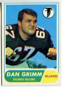 1968 Topps #46 Dan Grimm Atlanta Falcons - Foto 1 di 2