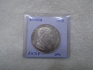 1818, Bavaria, Maximilian I. Large Silver "Constitution" Thaler BU KM 708 - Picture 1 of 4