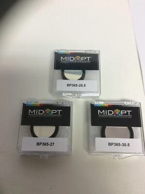 BP365-25.4 C-Mount 25.5 27 34 MIDWEST OPTICAL MIDOPT NEAR UV BANDPASS FILTER - Image 1 of 4