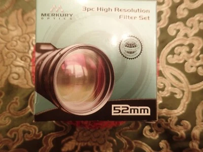 Merkury Optics - 3-Piece 52mm High Resolution Filter Set - New - Image 1 of 4