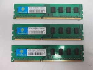 RASALAS 8GB 2Rx8 PC3 10600U DDR3 1333MHZ DIMM RAM (LOT OF 3) - Picture 1 of 2