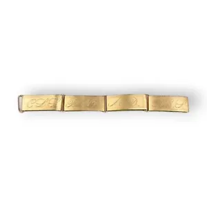 Antiguo conjunto de 4 eslabones de panel de pulsera de amistad grabados rellenos de oro años 20 de colección - Imagen 1 de 12