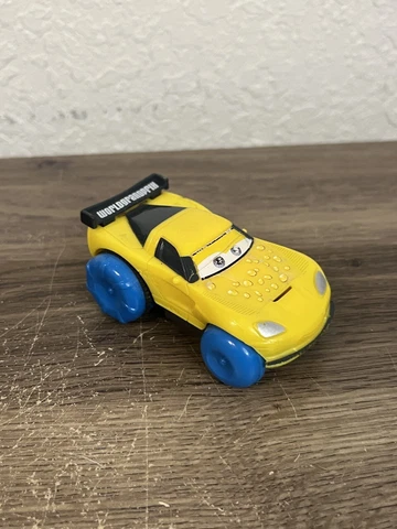Disney Cars Hydro Wheels Figure Jeff Gorvette Yellow Pullback Friction Bath Toy Cover