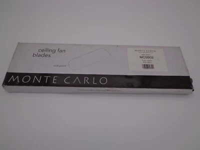 Monte Carlo White Oval Point MC5B02 Standard Fan Blades - Image 1 of 4