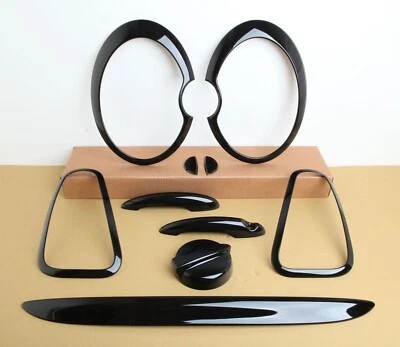 UK STOCK BIG COMBO GLOSS BLACK out trim set for MINI Cooper S JCW R50 R52 R53 - Image 1 of 4