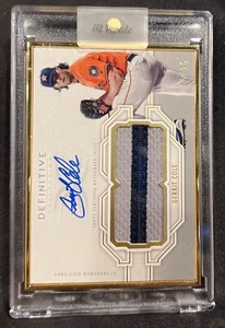 2020 Topps Definitive Collection Gerrit Cole Auto Patch /25 - Picture 1 of 2