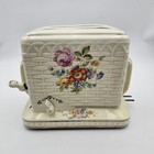 Rare Porcelier Art Deco Wild Flower Basketweave Toaster From the 1930s