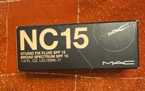 MAC Studio Fix Fluid Foundation NC15 SPF 15 1.0fl Oz New - Picture 1 of 1