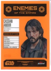 2023 Topps Finest Star Wars CASSIAN ANDOR Enemies of the Empire Orange #d/25 - Photo 1/2