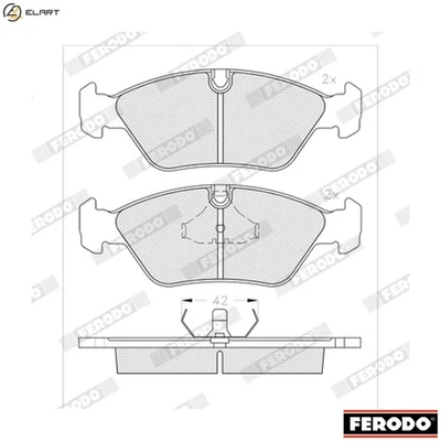 JUEGO PASTILLAS FRENO DISCO FDB256 PARA FERRARI MONDIAL/Convertible 328/GTS/GTB 3.2L Foto 1 de 4