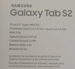 Tablette Samsung Galaxy Tab S2 noire avec sa coque Samsung - Imagen 1 de 1