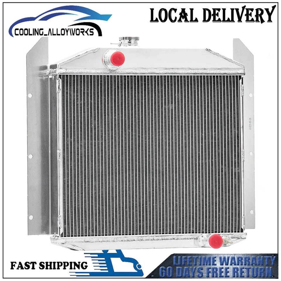 Aluminum 3-Rows Radiator Fit 1949-1952 50 Studebaker Pickup 2R5 2R6 2R10 2R11 MT Foto 1 de 4