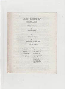 1970-71 Old Salvatorians v. Old Fincunians - London Old Boys Senior Cup Final - Picture 1 of 1