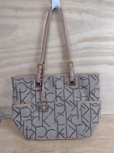 Vintage Calvin Klein Monogram Tote Bag with Pockets - Picture 1 of 8