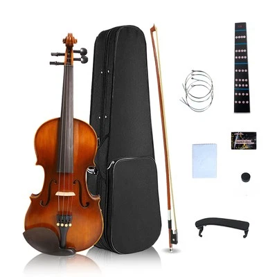 1/4 size Violin for kids beginner Starter Kit with Case Bow Strings Tuner - Image 1 of 4