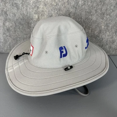 Chapéu balde masculino Titleist cinza tour Aussie Golf Pro V1 Foot Joy FJ aba cheia sol - Imagem 1 de 4