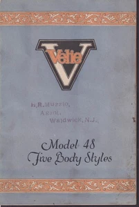 Brochure vendita Velie Model 48 Five Body Styles - Foto 1 di 1