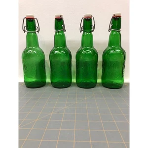 Grolsch Swing Top Cervecería 16 OZ Verde De Colección Porcelana Tapa Abatible Botella Vino/Cerveza - Imagen 1 de 9