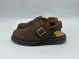 Dr. Martens Jorge II Schuh Herren Größe 9 Braun Wildleder Fersenriemen Pantolette Clog Sandalen - Bild 1 von 10