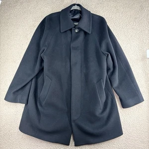 Cappotto Crombie Vintage Uomo 40R Nero Soprabito Bottoni Cashmere Angora Lana - Foto 1 di 19