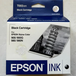Epson Stylus Farbdrucker T003 011 schwarze Tintenpatrone Ablaufdatum 4/2003 - Bild 1 von 4