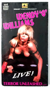 Wendy 'O' Williams Live! Terror Unleashed... VHS 1985 Punk Metal Plasmatics Solo - Picture 1 of 5