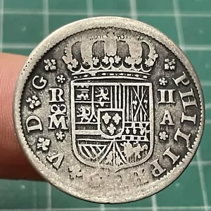 SPAIN 2 Reales of the year 1721 by Philip V mint of Madrid - Picture 1 of 6