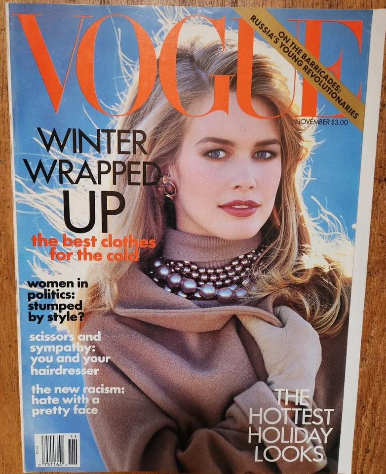 Vogue Magazine November 1991 German Model Claudia Schiffer Foto 1 de 1