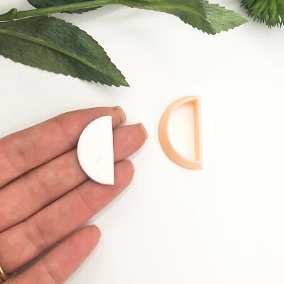 KALY AND KLAY Half Circle Clay Cutter • Jewellery & Earring Makers Tools • Half Moon Cutters