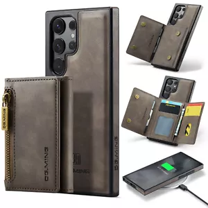 High-end Leather Card Bag Wallet Case Phone Cover For Samsung S23 FE 24 25 Ultra - Picture 1 of 16