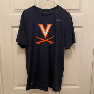 Virginia UVA Cavaliers Football Team Issued Nike blau orange #20 T-Shirt Large - Bild 1 von 3