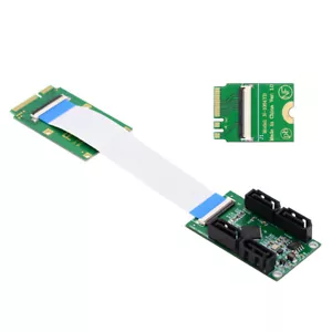 CY Mini PCI-E PCI Express & NGFF A+E Key to SATA 3.0 Four Ports Adapter Cable - Picture 1 of 10