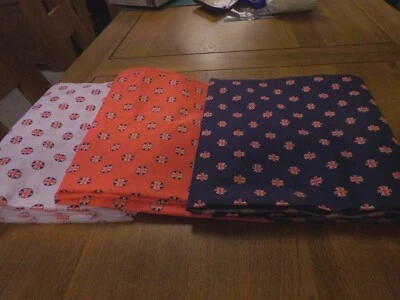 VARIOUS COLOURS POLKA DOTS  UNION JACK FLAGS PRICE PER 1/2 MTRE - Image 1 of 4