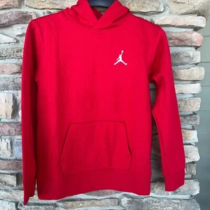 Nike Youth Boys' Large Red Jordan Logo Hooded Pullover Sweatshirt NWT - Picture 1 of 3