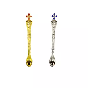 Holy Communion Gold Silver Tone Orthodox Chalice Liturgical Christian Spoon - Picture 1 of 5