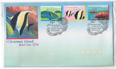 Australia Post FDC: 17 July 1997 - Christmas Island Marine Life - Image 1 of 2