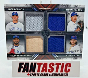 Bichette Berrios Ryu Teoscar Quad Relic /99 2022 Topps Museum Collection FPRBBHB - Picture 1 of 2