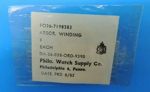 Vintage Philadelphia Watch Supply Elgin Military Arbor Winding Parts 1952 NIP - Picture 1 of 2