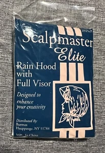 NEW “Old Stock”  1960s Ladies Scalpmaster Elite Rain Bonnet Hood Full Visor - Picture 1 of 4