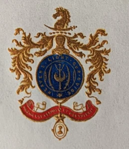 India Palitana Estado carta con cresta multicolor firmada por el Maharajá - Imagen 1 de 3
