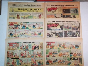 Lot 6 Superman 1940er Sonntagszeitung Farbstreifen Siegel & Shuster - Bild 1 von 13